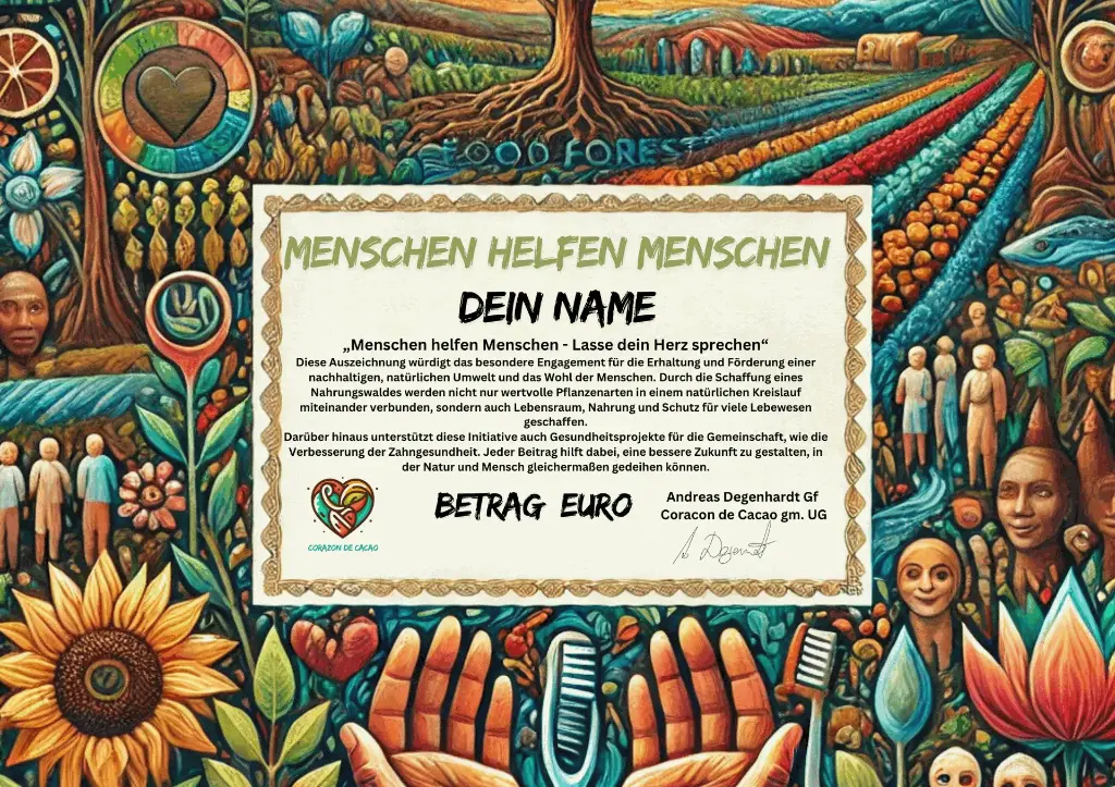 Urkunde Menschen helfen Menschen